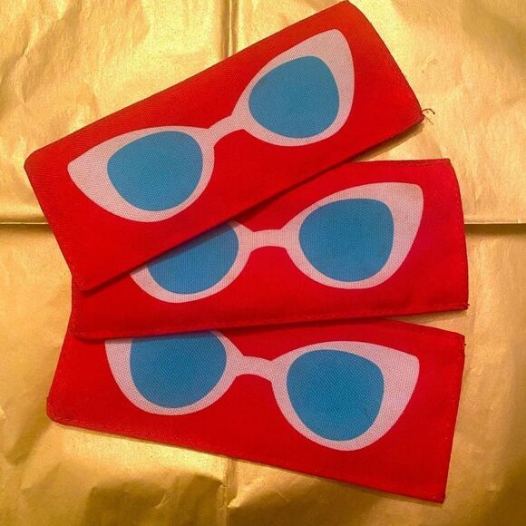 3 cute cat eye fabric sunglass cases/ holders/ protectors - Picture 1 of 1